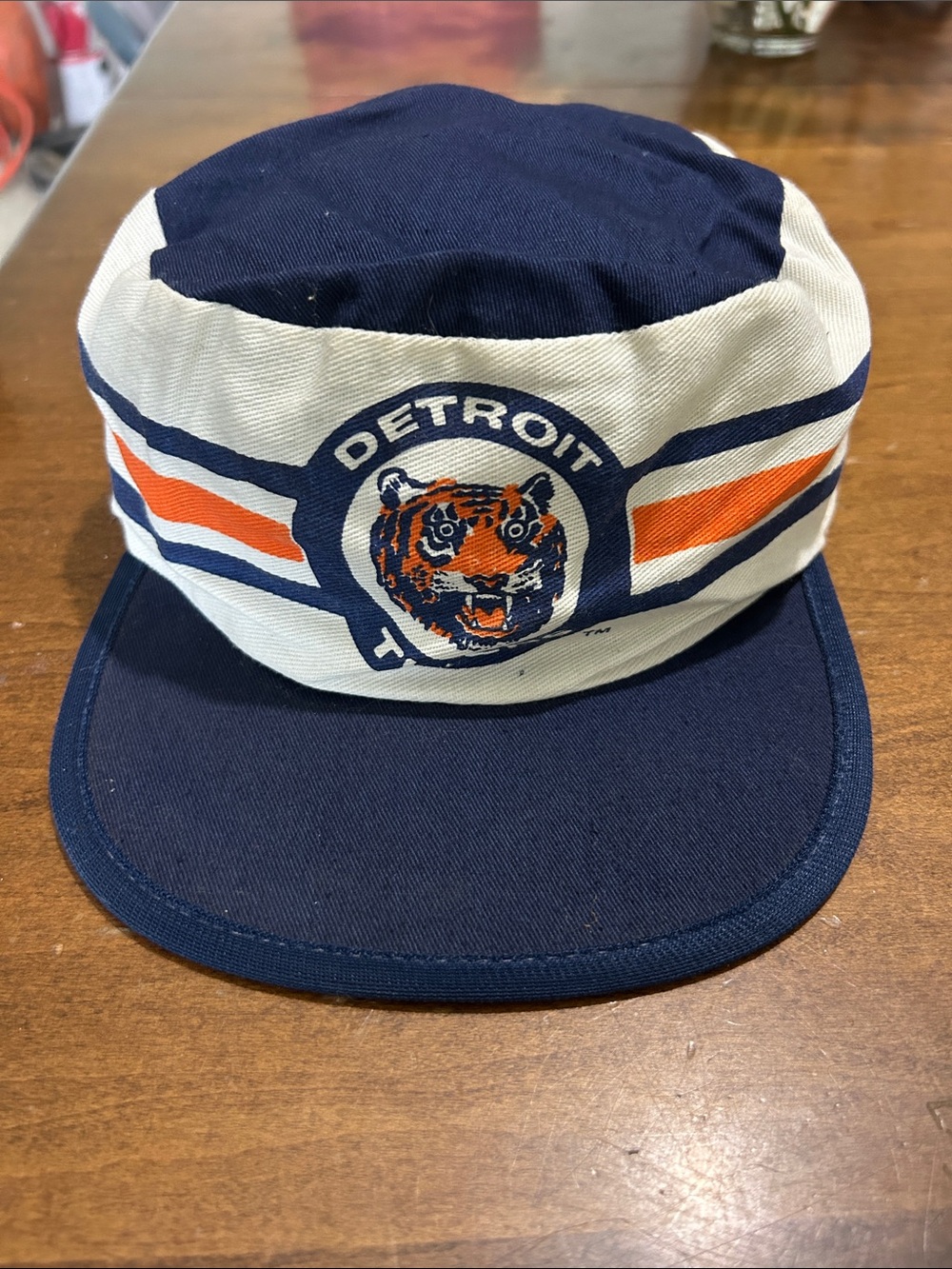 Detroit Tiger Logo Navy, White & Orange Five-Panel Cap